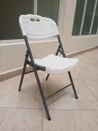 Heavy-Duty Foldable Plastic Chair with Steel Frame - 2