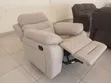 Luxury 1-Seater Fabric Recliner Sofa - 1