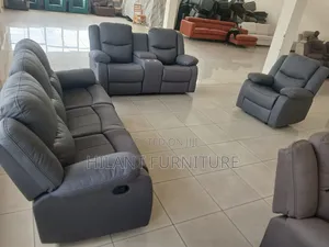 Gray Modern 6-Seater Imported Recliner Sofa
