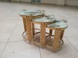 Premium 3-in-1 Stackable Nesting Stools - Gold Marble - 1