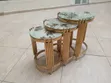 Premium 3-in-1 Stackable Nesting Stools - Gold Marble - 5
