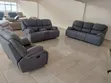 Grey Prestige 6-Seater Recliner Sofa Set - 2