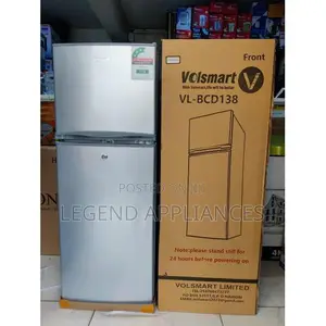 Volsmart 138L Fridge Mlango Mbili Compact Direct Cool, Silver