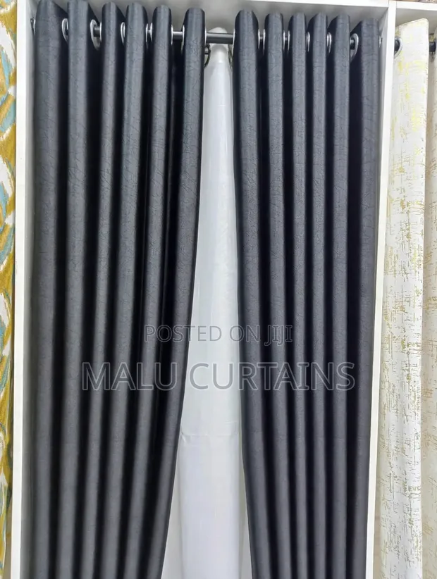 Modern Dark Grey Blackout Curtains - Hotel Quality - 1
