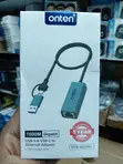 Onten OTN-UE106+ USB-A/USB-C to Gigabit Ethernet Adapter - 1