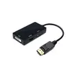 3-in-1 DisplayPort to HDMI/DVI/VGA Adapter Cable 1080p - 1