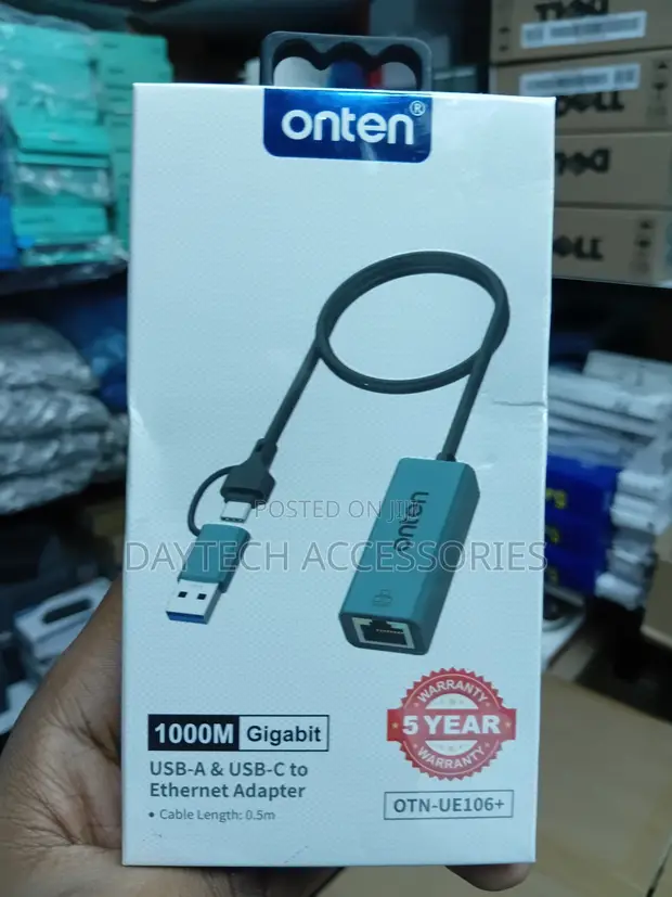 Onten USB-A/USB-C to Ethernet Adapter | OTN-UE106 - 1