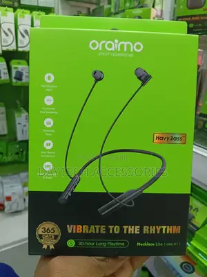 Oraimo Necklace Lite Headphones za Wireless na Vibration kwa Simu