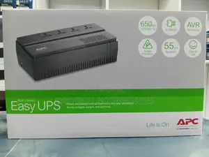 APC Easy UPS 650VA 375W Battery Backup Surge Protection - Nyeusi