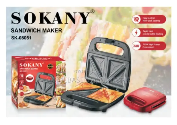 Sokany Sandwich Maker Mpya Kabisa - 1