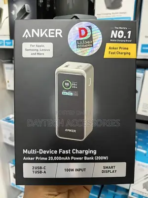 Anker Prime Power Bank 200W - 20,000mAh - Black