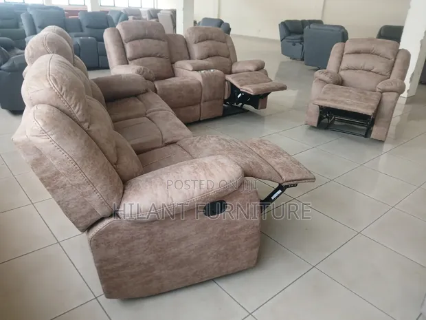 High-Comfort Luxury 6-Seater Recliner Sofa Set - 1