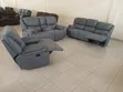 6-Seater Recliner Sofa Set - Dark Finish - 1
