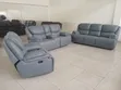 6-Seater Recliner Sofa Set - Dark Finish - 4