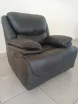 Kiti cha Kujirembesha cha 1-Seater Mpya - Kitambaa Nyeusi - 2