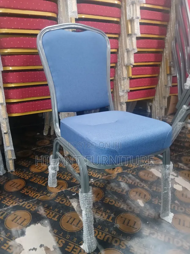 Blue Fabric Banquet Chair - Heavy-Duty Conference Event Chair - 1