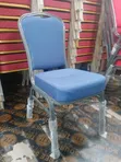Blue Fabric Banquet Chair - Heavy-Duty Conference Event Chair - 3