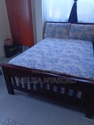 4x6 Wooden Bed Frame - Good Condition | Mombasa