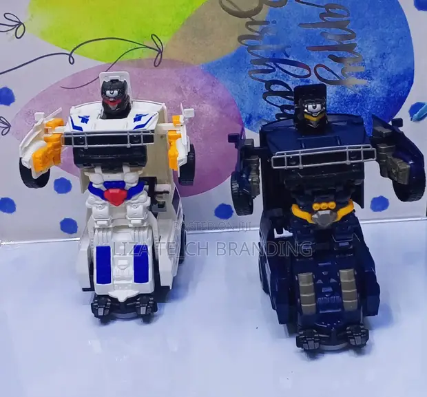 Gari la Polisi la Robot - Nyeupe na Bluu - 1