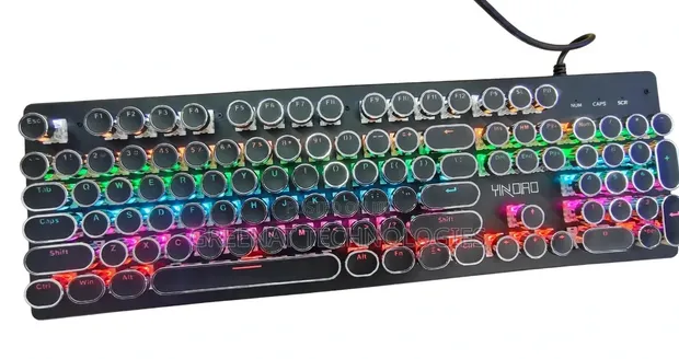 Yindiao ZK-4 Retro Typewriter Mechanical Gaming Keyboard RGB - 1