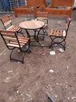 The Iron Timber Orchard Set ya Bistro ya Nje ya Watu 4 - 2