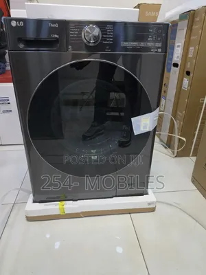 LG 12/8kg F4V9BDP2EE Washer Dryer Nyeusi