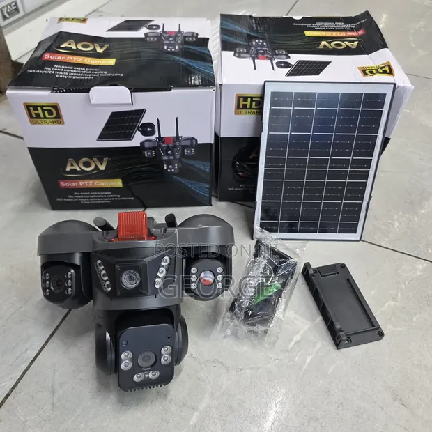 V380 AOV Solar 4G CCTV Camera 24/7 Recording - 1