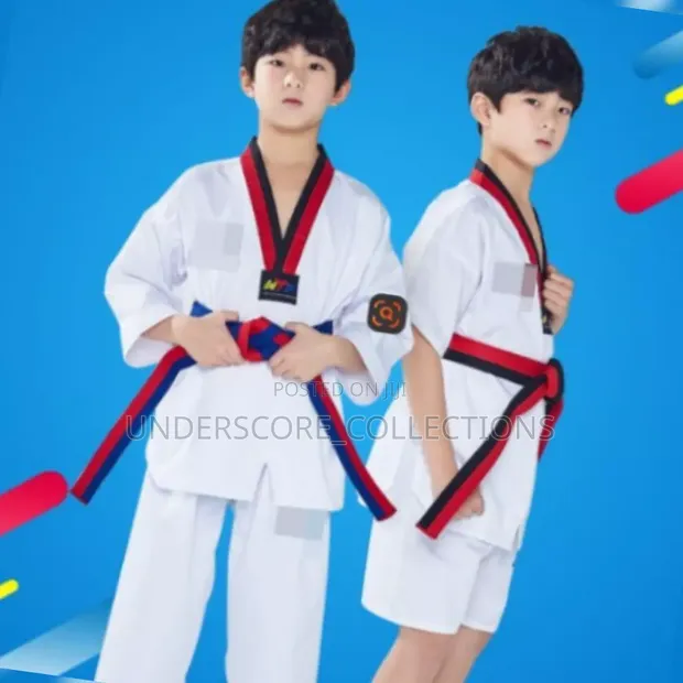 Kids Taekwondo Costume (Red Stripe) - 1