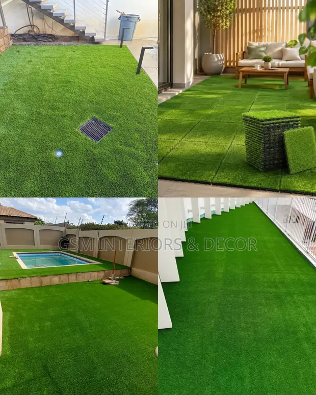 Artificial Green Grass Carpets for Swimming Pool Flooring - 1