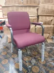 Maroon Fabric Conference Chair with Armrests - 2