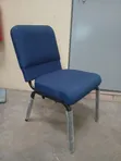 Kiti cha Wageni cha Bluu cha Vitambaa - Kiti cha Mkutano cha Ofisi chenye Pedi - 1