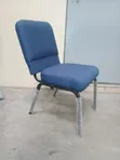 Kiti cha Wageni cha Bluu cha Vitambaa - Kiti cha Mkutano cha Ofisi chenye Pedi - 3
