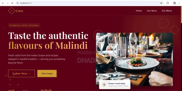 Modern Restaurant Website Development - 1