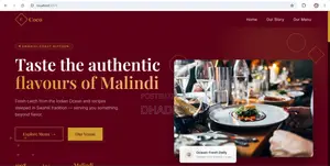 Modern Restaurant Website Development