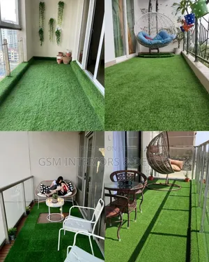 Artificial Grass Carpet kwa Balcony yenye Skirt