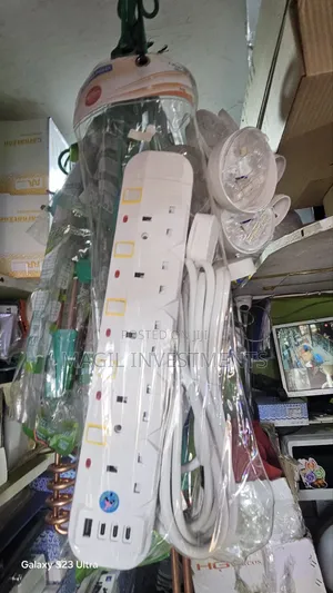5-Way Extension Cord with USB Ports