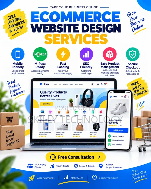 Ubunifu na Uundaji Tovuti za E-commerce Kenya - 1