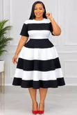 Fit-and-Flare Midi Dress - 1
