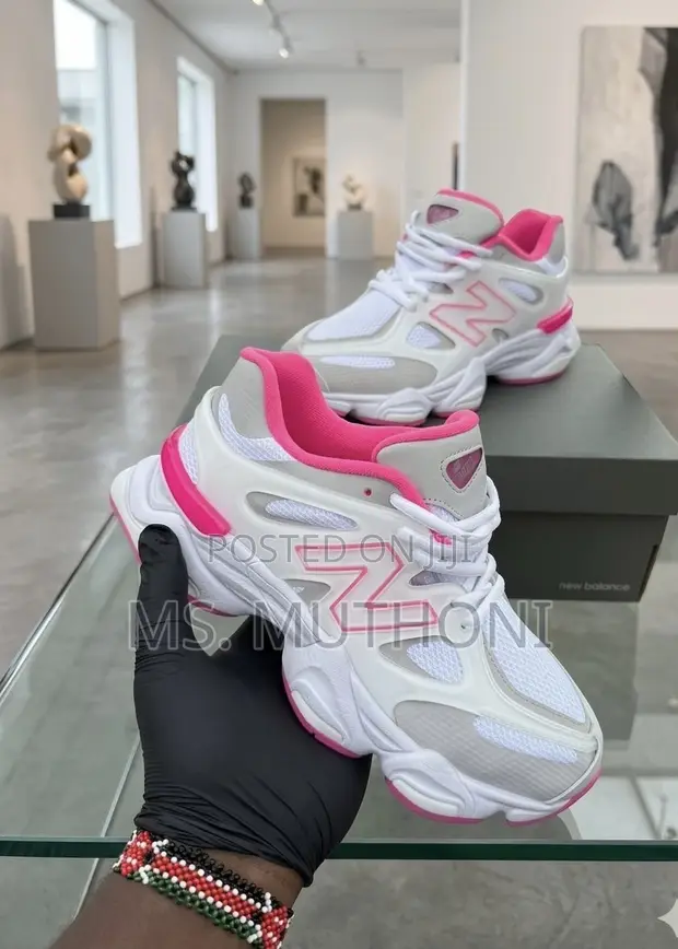 New Balance 9060 White Rose Pink Sneakers - 1