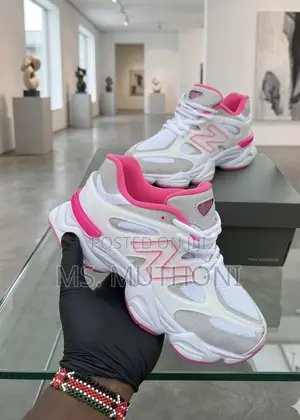New Balance 9060 White Rose Pink Sneakers