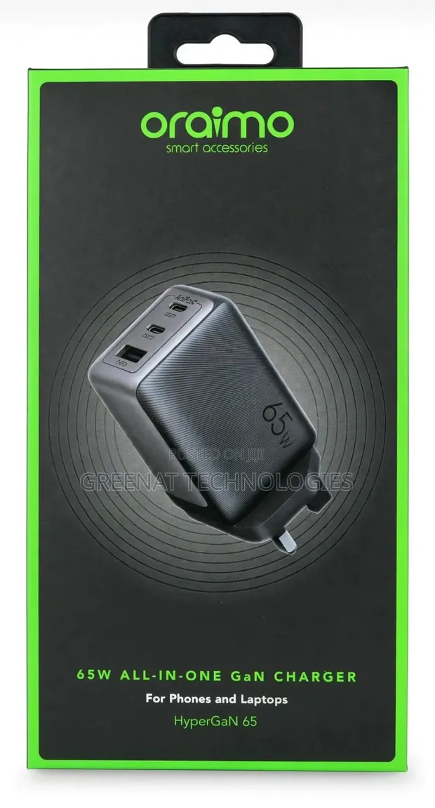 Oraimo HyperGaN 65W Charger Yote-kwa-Moja - 1