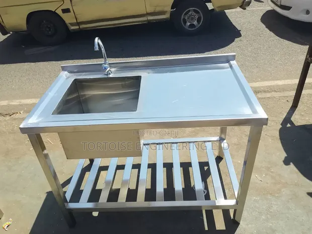 Stainless Steel Commercial Single Sink 1200x600x850mm - 1