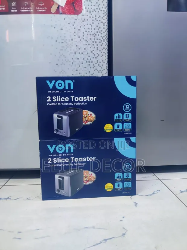 Von VBT207CDK 2-Slice Toaster – 700W - 1