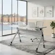 Modern White Foldable Office Training Tables - 3