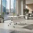 Modern White Foldable Office Training Tables - 4