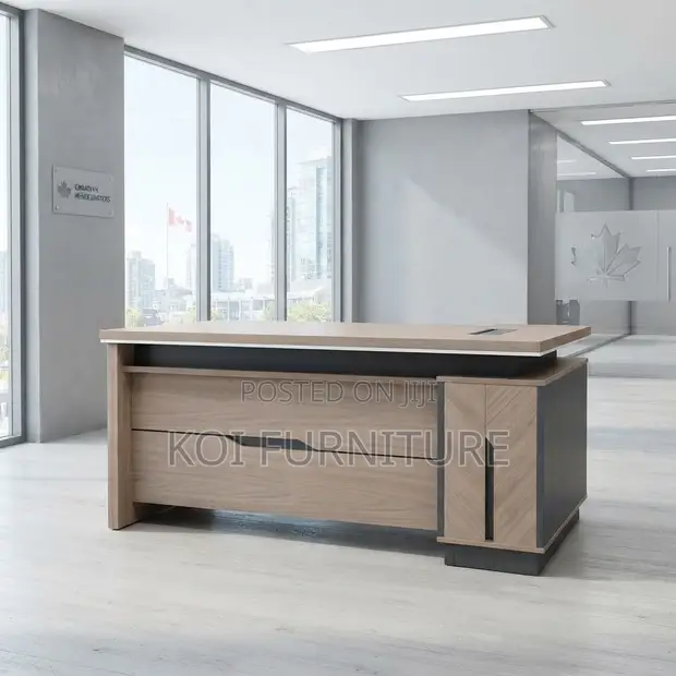 Executive 1600mm L-Extension Office Desk with Drawer - 1