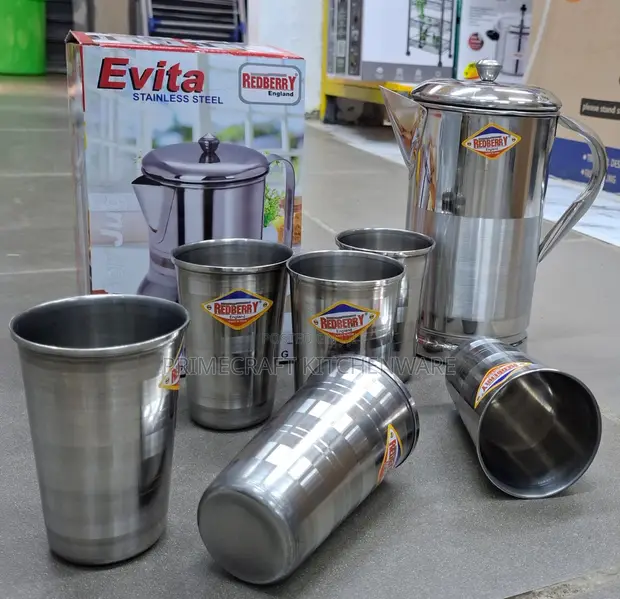 Stainless Steel 7 PCS Water Jug Set - 1