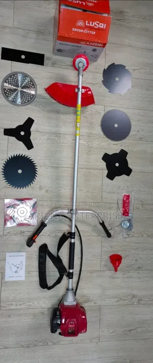 LUSQI 4-Stroke Gasoline Brush Cutter with 9 Blades