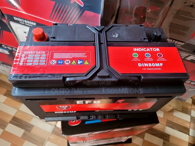 EFB DIN 80 Automotive Battery - 12 Months Warranty - 1