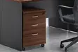 3-Drawer Compact Walnut Storage Cabinet - 3